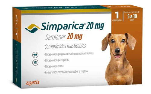Simparica 20mg 5-10kg 35 DIAS