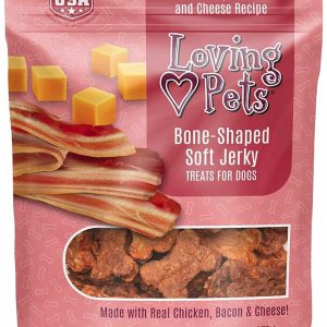 Premios Loving Pets Soft Jerky Bone Chicken Bacon And Cheese 170g