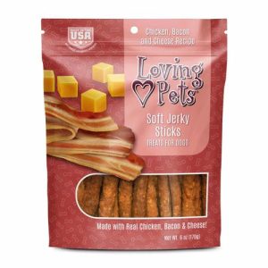 Premios Loving Pets Soft Jerky Sticks Bacon And Cheese 170g