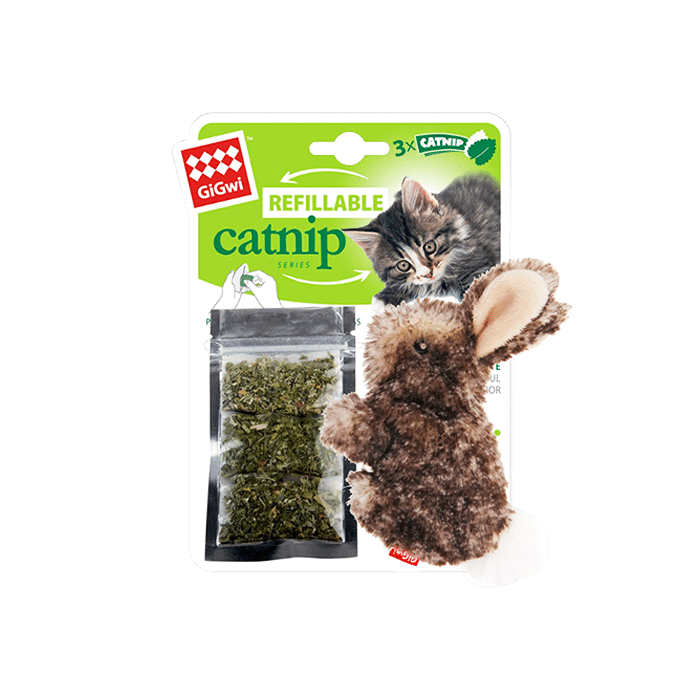Gigwi Rabbit Refillable Catnip S