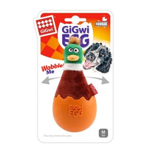 Gigwi Egg Wobble Pato Naranja M