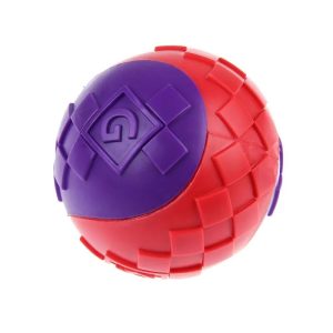 Gigwi Ball With Squeaker Solid Red Purple M