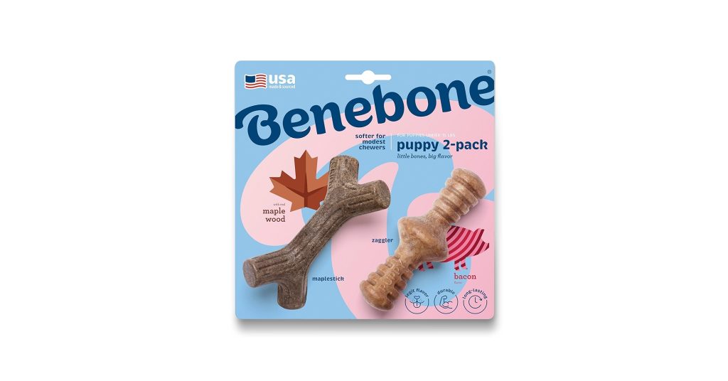 Benebone Puppy 2 Pack Maplestick Bacon