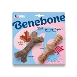 Benebone Puppy 2 Pack Maplestick Bacon