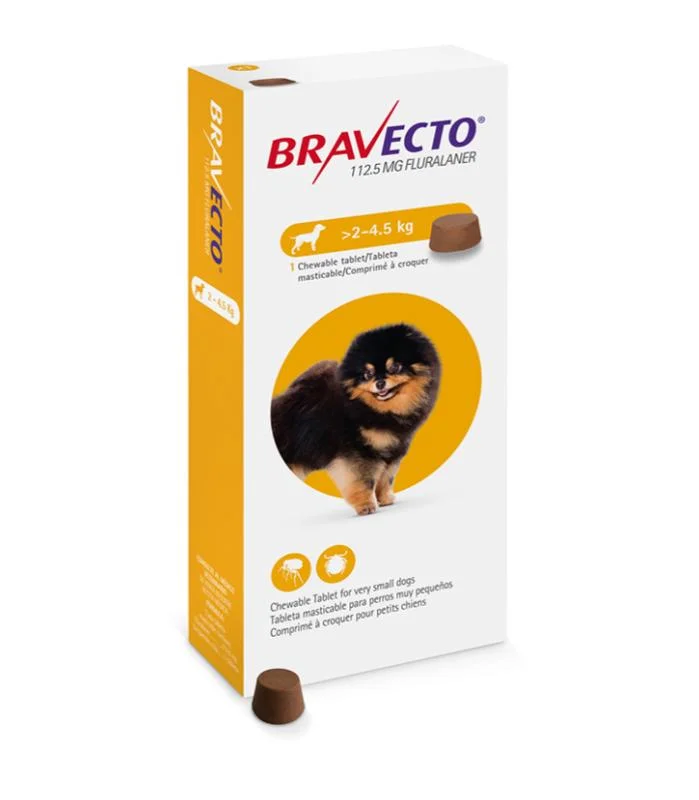 Bravecto 2-4.5 KG Amarillo 3m 3 MESES