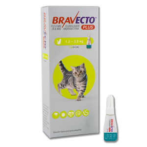 Bravecto Felino 1.2kg - 2.8kg 3 MESES